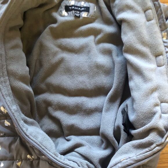 Tahari Snow Suit Bunting Gray Foil Heart Baby 6-9M - Picture 10 of 12